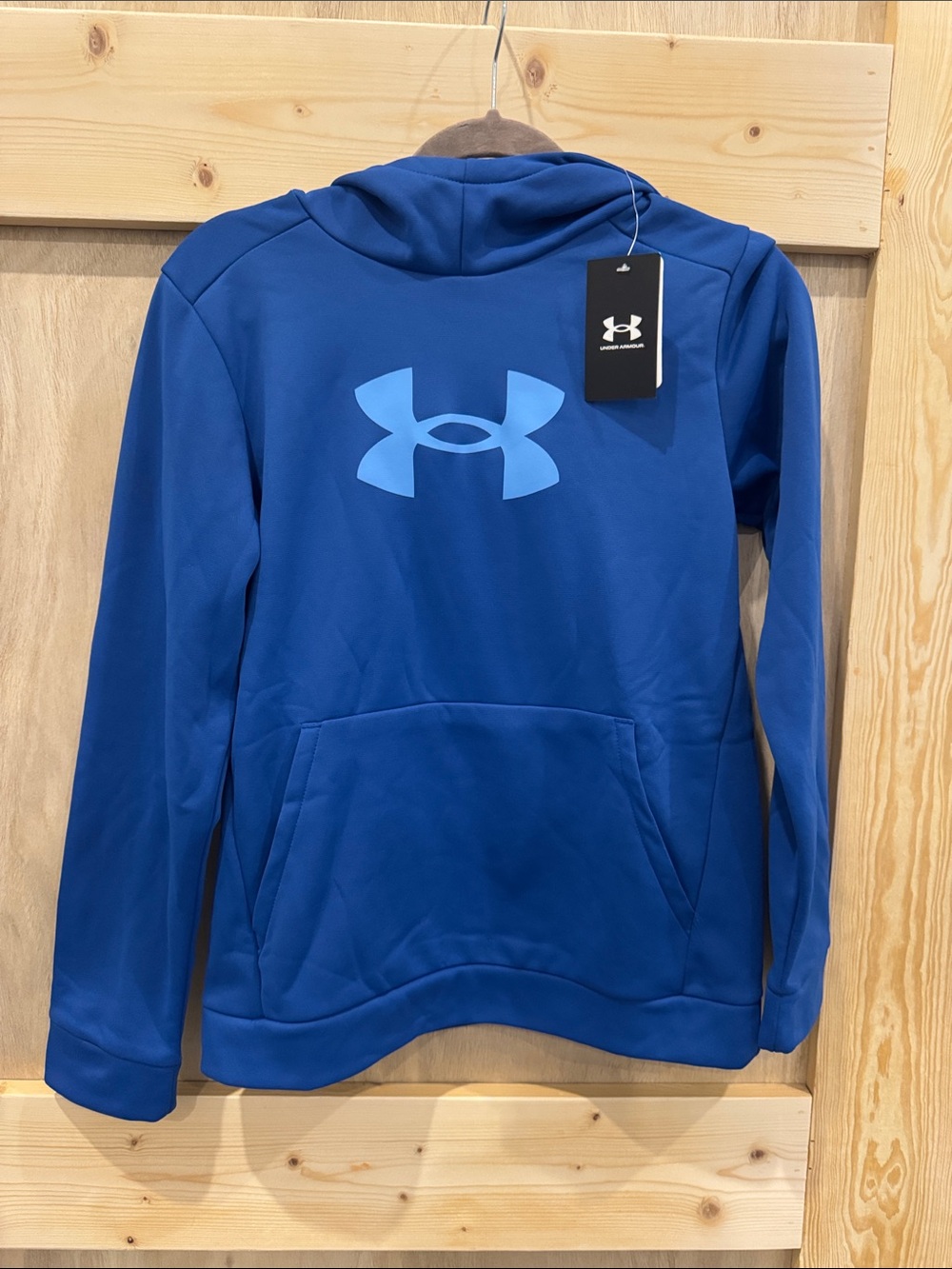 Under Armour Royal Blue Hoodie with Light Blue Logo